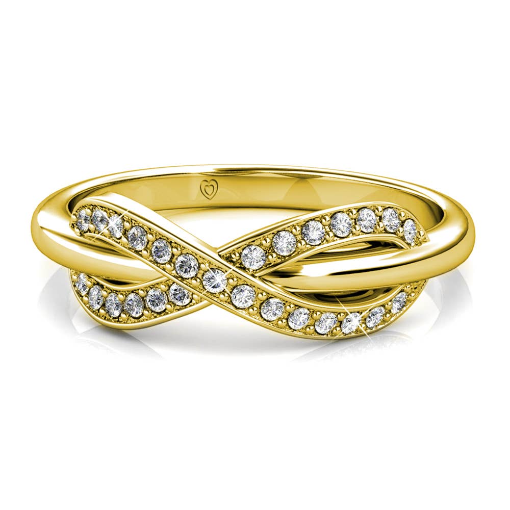 Trist Ring - Guld og Krystal: 54