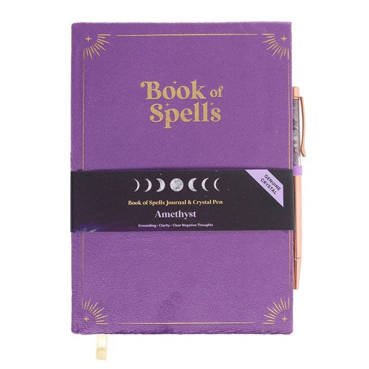 Book of Spells notesbog med ametystkrystalpen