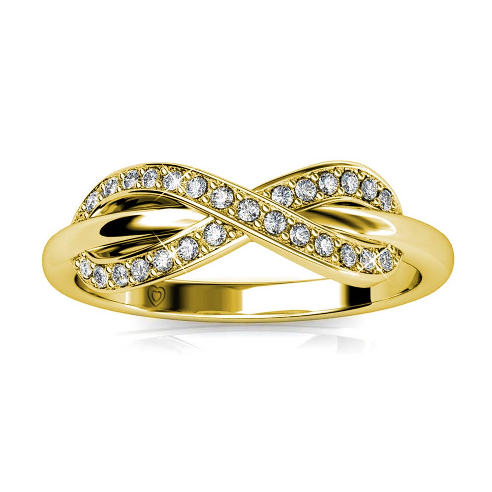 Trist Ring - Guld og Krystal: 54