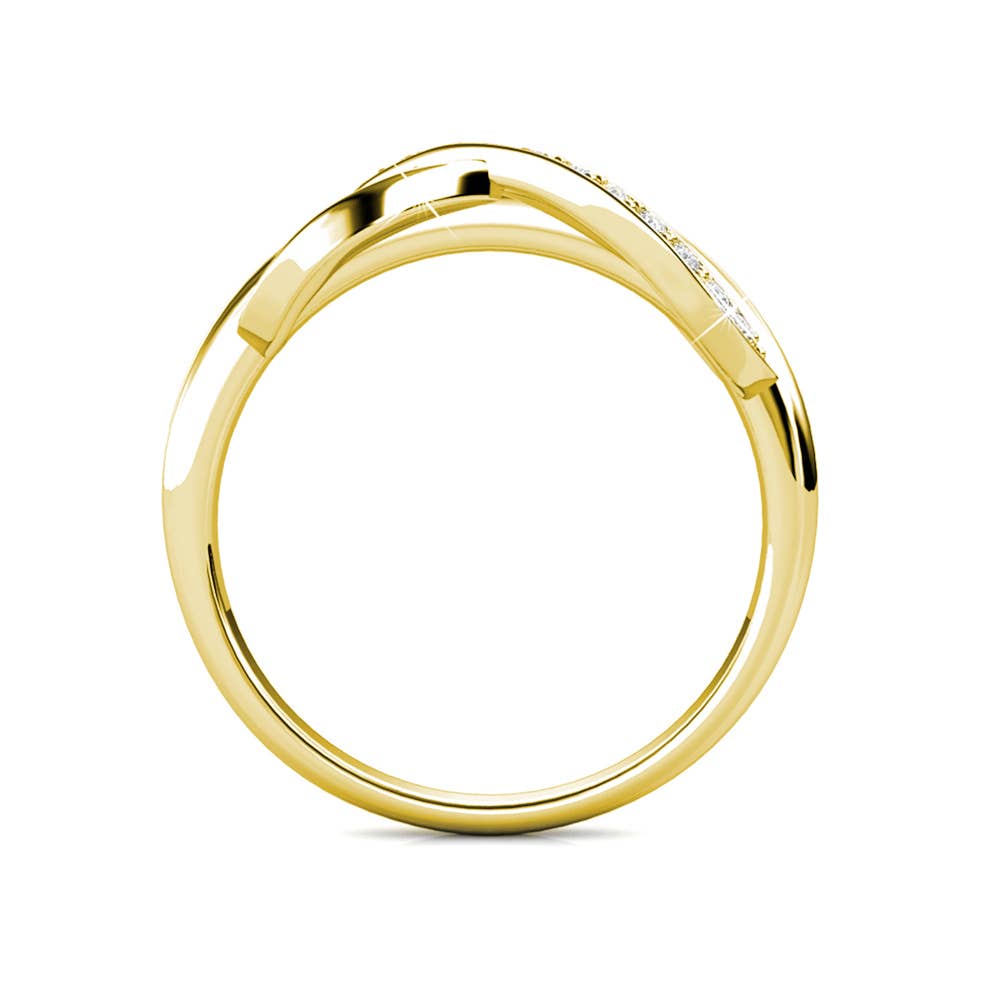 Trist Ring - Guld og Krystal: 54